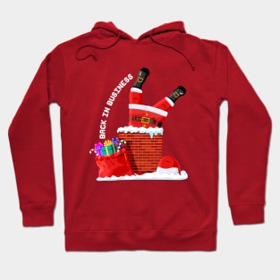 Santa Claus stuck in chimney Hoodie